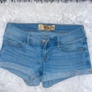 Hollister branded Short Shorts: light-washed